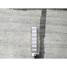Load image into Gallery viewer, 9&#39;x11&#39;8&quot; Grey, Pure Wool, Soft Pile, Hand Knotted, Thick Chunky Texture, Natural Dyes, Modern Oriental Rug FWR505992
