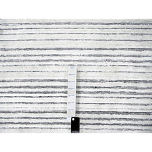 Load image into Gallery viewer, 8&#39;x10&#39; Ivory, Wool and Plant Based Silk, Modern Textured and Variegated Line Design, Hand Loomed, Oriental Rug FWR506094