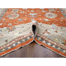 Load image into Gallery viewer, 12&#39;x17&#39;8&quot; Burnt Orange, Natural Dyes, Extra Soft Wool, Thick And Plush, Hand Knotted, Oushak Design, Supple Collection, Oversize Oriental Rug FWR506148