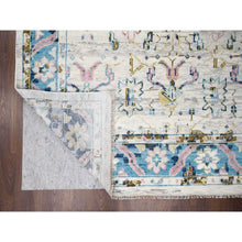 Load image into Gallery viewer, 12&#39;1&quot;x14&#39;10&quot; Ivory And Sky Blue, Hand Knotted, Mahal Design, Supple Collection, Soft And Vibrant Pile, 100% Wool, Vegetable Dyes, Oversize Oriental Rug FWR506172