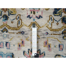Load image into Gallery viewer, 12&#39;1&quot;x14&#39;10&quot; Ivory And Sky Blue, Hand Knotted, Mahal Design, Supple Collection, Soft And Vibrant Pile, 100% Wool, Vegetable Dyes, Oversize Oriental Rug FWR506172