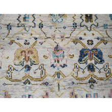Load image into Gallery viewer, 12&#39;1&quot;x14&#39;10&quot; Ivory And Sky Blue, Hand Knotted, Mahal Design, Supple Collection, Soft And Vibrant Pile, 100% Wool, Vegetable Dyes, Oversize Oriental Rug FWR506172