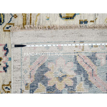 Load image into Gallery viewer, 12&#39;1&quot;x14&#39;10&quot; Ivory And Sky Blue, Hand Knotted, Mahal Design, Supple Collection, Soft And Vibrant Pile, 100% Wool, Vegetable Dyes, Oversize Oriental Rug FWR506172
