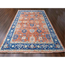 Load image into Gallery viewer, 9&#39;10&quot;x14&#39; Rust Orange, Supple Collection, All over Mahal Design, Pure Wool, Hand Knotted, Natural Dyes, Oriental Rug FWR506226