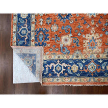 Load image into Gallery viewer, 9&#39;10&quot;x14&#39; Rust Orange, Supple Collection, All over Mahal Design, Pure Wool, Hand Knotted, Natural Dyes, Oriental Rug FWR506226