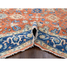 Load image into Gallery viewer, 9&#39;10&quot;x14&#39; Rust Orange, Supple Collection, All Over Mahal Design, Pure Wool, Hand Knotted, Natural Dyes, Oriental Rug FWR506226