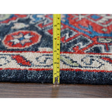 Load image into Gallery viewer, 12&#39;x18&#39; Charcoal Black, Karajeh Heriz Geometric Design, Supple Collection, Plush and Lush, Organic Wool, Hand Knotted, Oversize Oriental Rug FWR506262