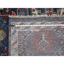 Load image into Gallery viewer, 12&#39;x18&#39; Charcoal Black, Karajeh Heriz Geometric Design, Supple Collection, Plush and Lush, Organic Wool, Hand Knotted, Oversize Oriental Rug FWR506262
