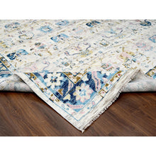 Load image into Gallery viewer, 12&#39;x17&#39;9&quot; Ivory And Blue, Transitional Natural Dyes,  Oushak Inspired Supple Collection, Natural Wool, Mahal Design, Hand Knotted, Soft Pile, Oversize Oriental Rug FWR506280