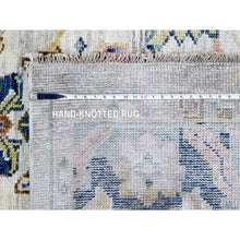 Load image into Gallery viewer, 12&#39;x17&#39;9&quot; Ivory and Blue, Transitional Natural Dyes, Oushak Inspired Supple Collection, Natural Wool, Mahal Design, Hand Knotted, Soft Pile, Oversize Oriental Rug FWR506280