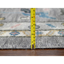 Load image into Gallery viewer, 12&#39;x17&#39;10&quot; Light Gray With Pop Of Color, Vegetable Dyes, Oushak Design, Plush And Lush, Supple Collection, Pure Wool, Hand Knotted, Oversize Oriental Rug FWR506298