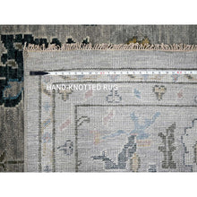 Load image into Gallery viewer, 12&#39;x17&#39;10&quot; Light Gray With Pop Of Color, Vegetable Dyes, Oushak Design, Plush And Lush, Supple Collection, Pure Wool, Hand Knotted, Oversize Oriental Rug FWR506298