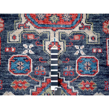 Load image into Gallery viewer, 12&#39;x14&#39;10&quot; Charcoal Black, Soft and Vibrant Pile, Karajeh Heriz Geometric Design, Supple Collection, Plush and Lush, 100% Wool Hand Knotted, Oversized Oriental Rug FWR506322