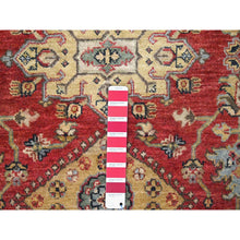 Load image into Gallery viewer, 6&#39;x8&#39;9&quot; Red And Black, Pure Wool, Hand Knotted, Soft Pile, Karajeh Design With Tribal Medallions, Oriental Rug FWR506352
