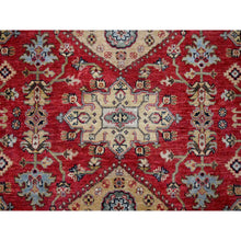 Load image into Gallery viewer, 6&#39;x8&#39;9&quot; Red And Black, Pure Wool, Hand Knotted, Soft Pile, Karajeh Design With Tribal Medallions, Oriental Rug FWR506352