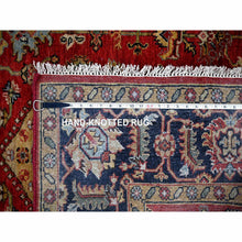 Load image into Gallery viewer, 6&#39;x8&#39;9&quot; Red And Black, Pure Wool, Hand Knotted, Soft Pile, Karajeh Design With Tribal Medallions, Oriental Rug FWR506352