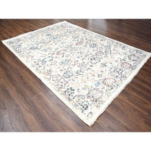 Load image into Gallery viewer, 8&#39;10&quot;x11&#39;10&quot; Ivory, Pure Wool, Soft And Vibrant Pile, Natural Dyes, Hand Knotted, Supple Collection, Mahal Design, Oriental Rug FWR506400