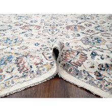 Load image into Gallery viewer, 8&#39;10&quot;x11&#39;10&quot; Ivory, Pure Wool, Soft And Vibrant Pile, Natural Dyes, Hand Knotted, Supple Collection, Mahal Design, Oriental Rug FWR506400