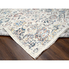 Load image into Gallery viewer, 8&#39;10&quot;x11&#39;10&quot; Ivory, Pure Wool, Soft And Vibrant Pile, Natural Dyes, Hand Knotted, Supple Collection, Mahal Design, Oriental Rug FWR506400