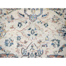 Load image into Gallery viewer, 8&#39;10&quot;x11&#39;10&quot; Ivory, Pure Wool, Soft And Vibrant Pile, Natural Dyes, Hand Knotted, Supple Collection, Mahal Design, Oriental Rug FWR506400
