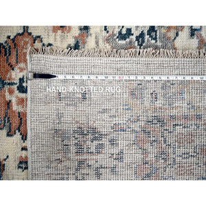 8'10"x11'10" Ivory, Pure Wool, Soft And Vibrant Pile, Natural Dyes, Hand Knotted, Supple Collection, Mahal Design, Oriental Rug FWR506400