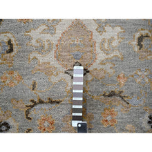 Load image into Gallery viewer, 7&#39;10&quot;x8&#39; Grey And Ivory, Hand Knotted Oushak Inspired Supple Collection, 100% Wool, Plush And Lush, Round Oriental Rug FWR506418