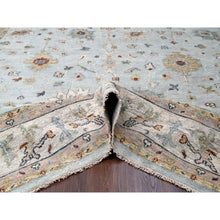 Load image into Gallery viewer, 12&#39;x14&#39;10&quot; Light Blue And Ivory, Hand Knotted, Oushak Inspired, Supple Collection, Soft And Plush, Sustainable, Oversize Oriental Rug FWR506460