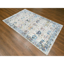 Load image into Gallery viewer, 6&#39;2&#39;x9&#39; Ivory, Mahal Design, Hand Knotted, Supple Collection, Soft And Vibrant Pile, Organic Wool, Natural Dyes, Oriental Rug FWR506562