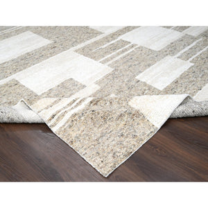 10'2"x13'9" Earth Tone Colors, Natural Wool, Tone On Tone, Natural Abrash, Soft Pile, Thick Chunky Texture, Sustainable, Hand Knotted, Oriental Rug FWR506598