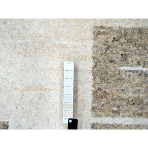 10'2"x13'9" Earth Tone Colors, Natural Wool, Tone On Tone, Natural Abrash, Soft Pile, Thick Chunky Texture, Sustainable, Hand Knotted, Oriental Rug FWR506598