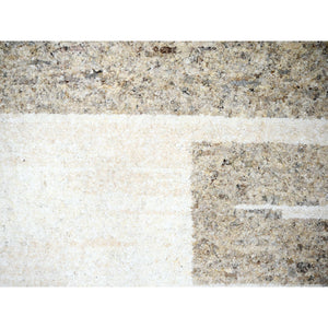 10'2"x13'9" Earth Tone Colors, Natural Wool, Tone On Tone, Natural Abrash, Soft Pile, Thick Chunky Texture, Sustainable, Hand Knotted, Oriental Rug FWR506598
