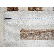 Load image into Gallery viewer, 8&#39;2&quot;x9&#39;10&quot; Leather Brown And Ivory, 100% Wool, Thick Chunky Texture, Soft And Vibrant Pile,  Hand Knotted, Oriental Rug FWR506652