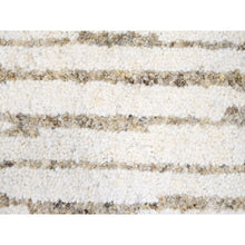 Load image into Gallery viewer, 12&#39;x14&#39;10&quot; Camel Brown, Striae Minimalist Design, Hand Knotted, Undyed Plush Wool, Oversize, Oriental Rug FWR506700