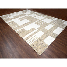 Load image into Gallery viewer, 12&#39;1&quot;x17&#39;10&quot; Earth Tone Colors, Soft And Vibrant Pile, Sustainable, Hand Knotted, Undyed  Natural Abrash, Thick Chunky Texture, 100% Wool, Oversize, Tone On Tone, Oriental Rug FWR506718