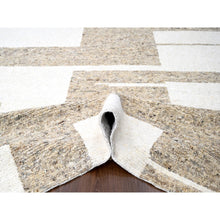 Load image into Gallery viewer, 12&#39;1&quot;x17&#39;10&quot; Earth Tone Colors, Soft And Vibrant Pile, Sustainable, Hand Knotted, Undyed  Natural Abrash, Thick Chunky Texture, 100% Wool, Oversize, Tone On Tone, Oriental Rug FWR506718