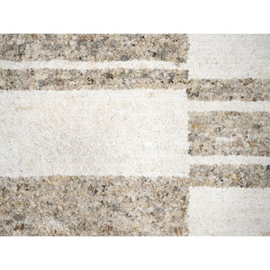 12'1"x17'10" Earth Tone Colors, Soft And Vibrant Pile, Sustainable, Hand Knotted, Undyed  Natural Abrash, Thick Chunky Texture, 100% Wool, Oversize, Tone On Tone, Oriental Rug FWR506718