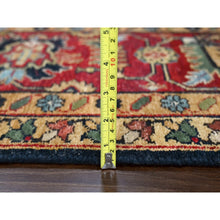 Load image into Gallery viewer, 9&#39;x12&#39; Carbon Black With Turkey Red, Karajeh Design with All Over Pattern, Vegetable Dyes, Pure Wool, Soft Pile, Hand Knotted, Oriental Rug FWR506742