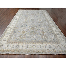 Load image into Gallery viewer, 12&#39;2&quot;x18&#39; Lavender Gray With Lexicon White, Karajeh Design With Geometric Medallion, Extra Soft Wool, Hand Knotted, Natural Dyes, Oversized Oriental Rug FWR506754