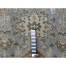 Load image into Gallery viewer, 12&#39;2&quot;x18&#39; Lavender Gray With Lexicon White, Karajeh Design With Geometric Medallion, Extra Soft Wool, Hand Knotted, Natural Dyes, Oversized Oriental Rug FWR506754