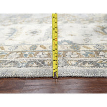 Load image into Gallery viewer, 12&#39;2&quot;x18&#39; Lavender Gray With Lexicon White, Karajeh Design With Geometric Medallion, Extra Soft Wool, Hand Knotted, Natural Dyes, Oversized Oriental Rug FWR506754