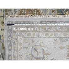 Load image into Gallery viewer, 12&#39;2&quot;x18&#39; Lavender Gray With Lexicon White, Karajeh Design With Geometric Medallion, Extra Soft Wool, Hand Knotted, Natural Dyes, Oversized Oriental Rug FWR506754