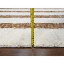 Load image into Gallery viewer, 12&#39;1&quot;x17&#39;9&quot; Leather Brown And Ivory, Pure Wool, Soft And Vibrant Pile, Think Chunky Texture,  Hand Knotted, Oversized Oriental Rug FWR506772