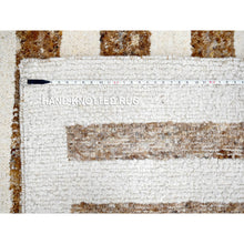 Load image into Gallery viewer, 12&#39;1&quot;x17&#39;9&quot; Leather Brown And Ivory, Pure Wool, Soft And Vibrant Pile, Think Chunky Texture,  Hand Knotted, Oversized Oriental Rug FWR506772