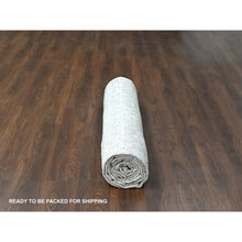 Load image into Gallery viewer, 9&#39;x12&#39; Almond Brown, Tone On Tone, Calm Ambience, Dot Design, Cropped Thin, Hand Knotted, Natural Wool,  Oriental Rug FWR506910