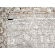 Load image into Gallery viewer, 9&#39;x12&#39; Almond Brown, Tone On Tone, Calm Ambience, Dot Design, Cropped Thin, Hand Knotted, Natural Wool,  Oriental Rug FWR506910