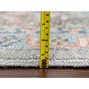 12'x17'9" Harbor Gray, Hand Knotted, Transitional Natural Dyes, Soft Pile Oushak Inspired Supple Collection, Natural Wool, Oversized Oriental Rug FWR506946
