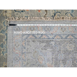 12'x17'9" Harbor Gray, Hand Knotted, Transitional Natural Dyes, Soft Pile Oushak Inspired Supple Collection, Natural Wool, Oversized Oriental Rug FWR506946