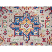 Load image into Gallery viewer, 11&#39;9&quot;x14&#39;10&quot; Buttery Brown and Sapphire Blue, Karajeh Heriz Geometric Design, Thick and Plush, 100% Wool, Supple Collection, Hand Knotted, Oversized Oriental Rug FWR506958