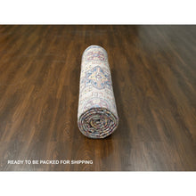 Load image into Gallery viewer, 11&#39;9&quot;x14&#39;10&quot; Buttery Brown and Sapphire Blue, Karajeh Heriz Geometric Design, Thick and Plush, 100% Wool, Supple Collection, Hand Knotted, Oversized Oriental Rug FWR506958