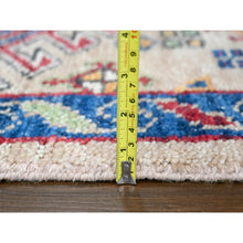 Load image into Gallery viewer, 11&#39;9&quot;x14&#39;10&quot; Buttery Brown and Sapphire Blue, Karajeh Heriz Geometric Design, Thick and Plush, 100% Wool, Supple Collection, Hand Knotted, Oversized Oriental Rug FWR506958